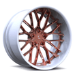 SD-12 white polish rose gold deep dish forged wheels for the Honda - luxury custom alloys
