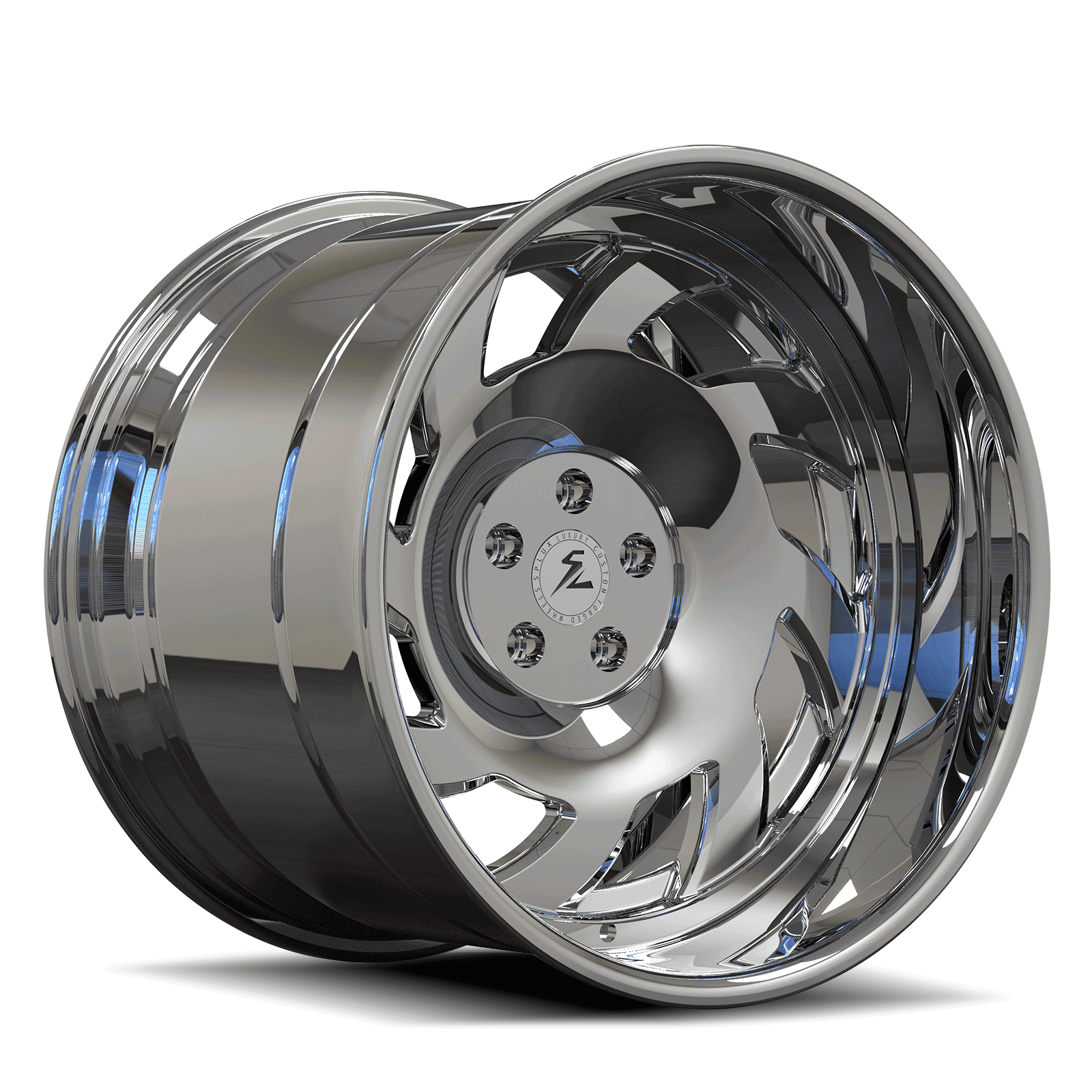 SD-18 chrome deep dish forged wheels for 1973 Volkswagen Super Beetle - custom rims