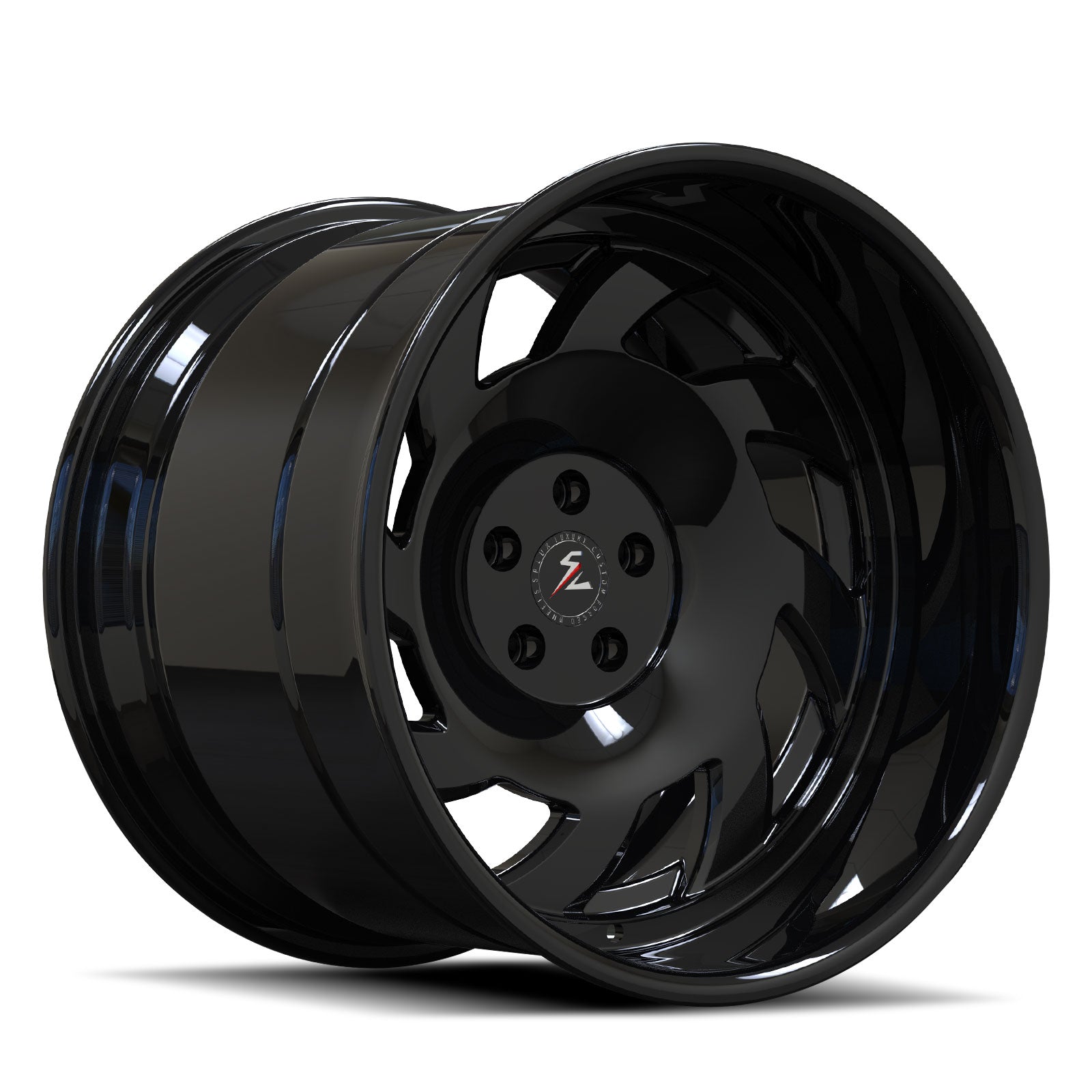 SD-18 piano black deep dish forged wheels for Volkswagen Super Beetle - 2-piece alloys