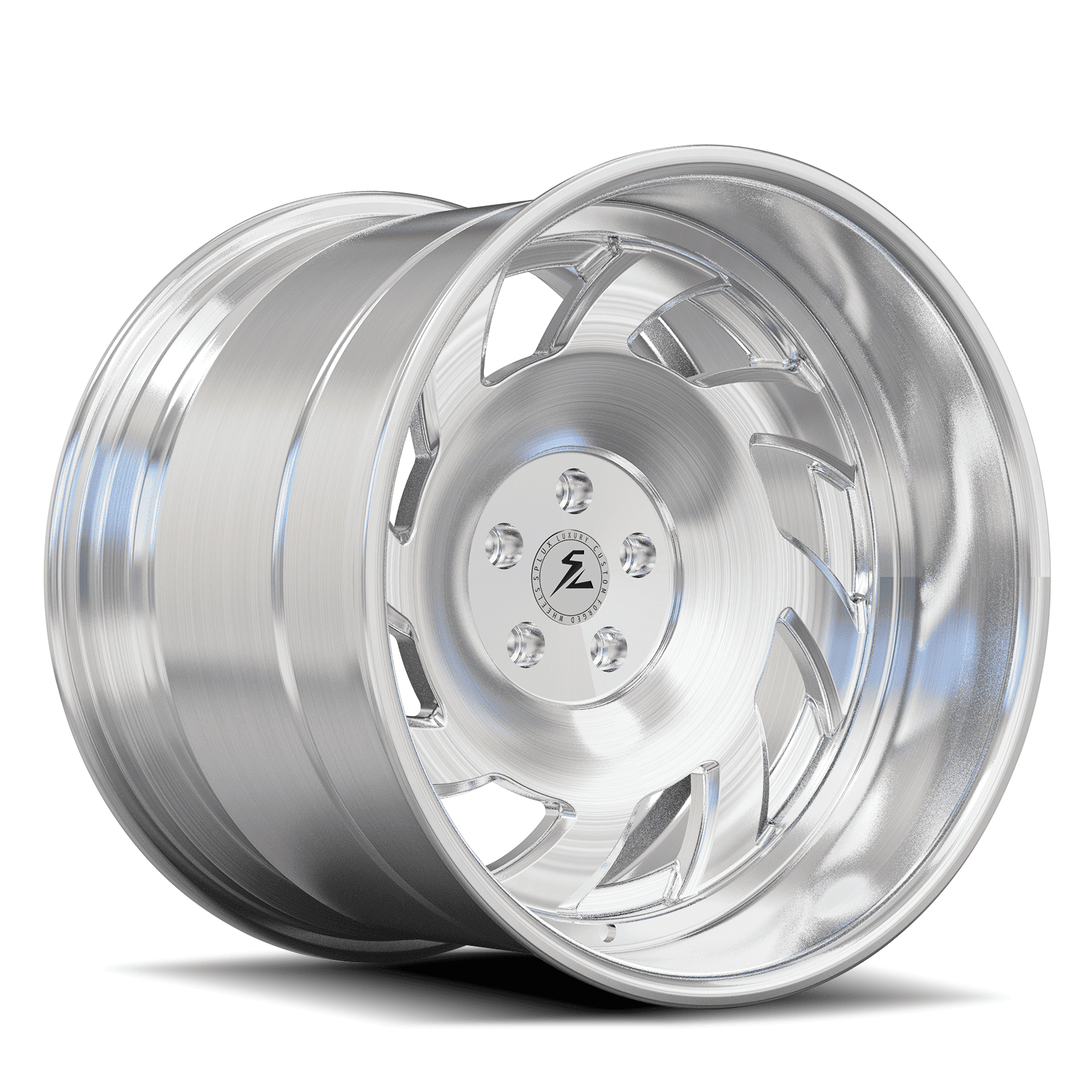 SD-18 brushed deep dish forged wheels for 1973 Super Beetle - aftermarket alloys