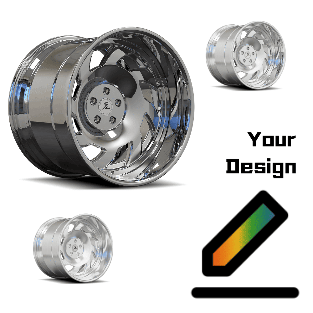 SD-18 deep dish forged wheels for 1973 Volkswagen Super Beetle - custom aftermarket rims