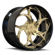 SD-22 piano black polished bronze gold deep dish forged wheels for 2021 Corvette C8 - custom alloys