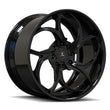 SD-22 piano black deep dish forged wheels for 2021 Corvette C8 - lightweight 5-spoke rims