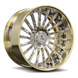SD-23 chrome polished frozen gold forged wheels for the 4xe - super deep dish custom wheels