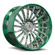 SD-23 chrome and polished green forged wheels for Chrysler 300 - luxury aftermarket rims
