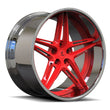 SD-24 chrome gloss red forged wheels for 1986 Chevrolet C10 - deep dish custom rims