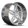 SD-24 chrome brushed forged wheels for 1986 Chevrolet C10 - custom aftermarket alloys