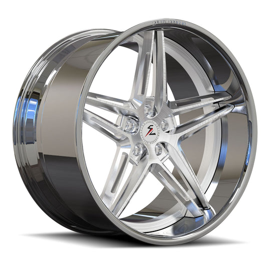 SD-24 chrome brushed forged wheels for 1986 Chevrolet C10 - custom aftermarket alloys