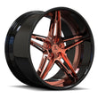 SD-24 gloss black polish rose gold forged wheels for the 911 Cabriolet - luxury aftermarket rims