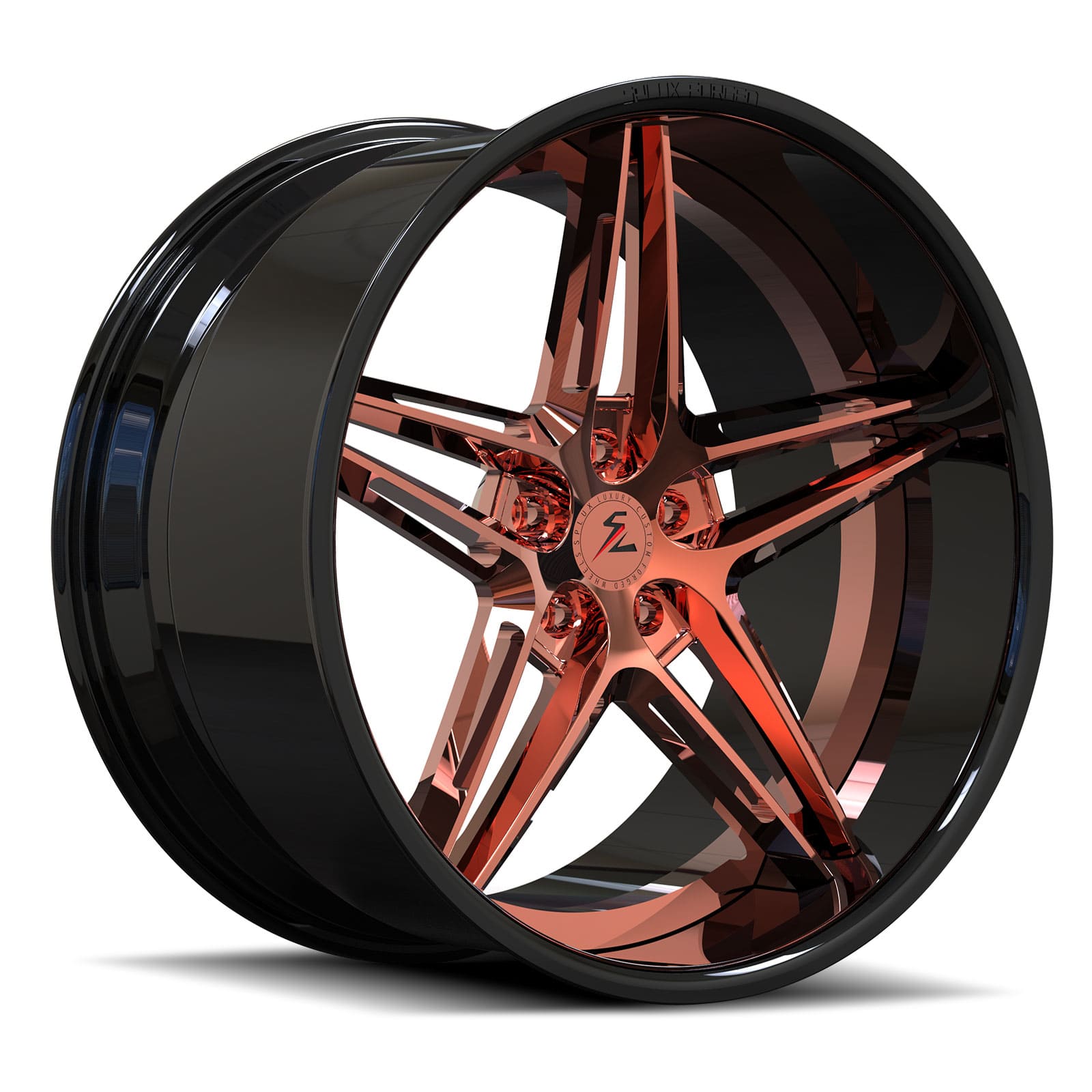 SD-24 gloss black polish rose gold forged wheels for the 911 Cabriolet - luxury aftermarket rims