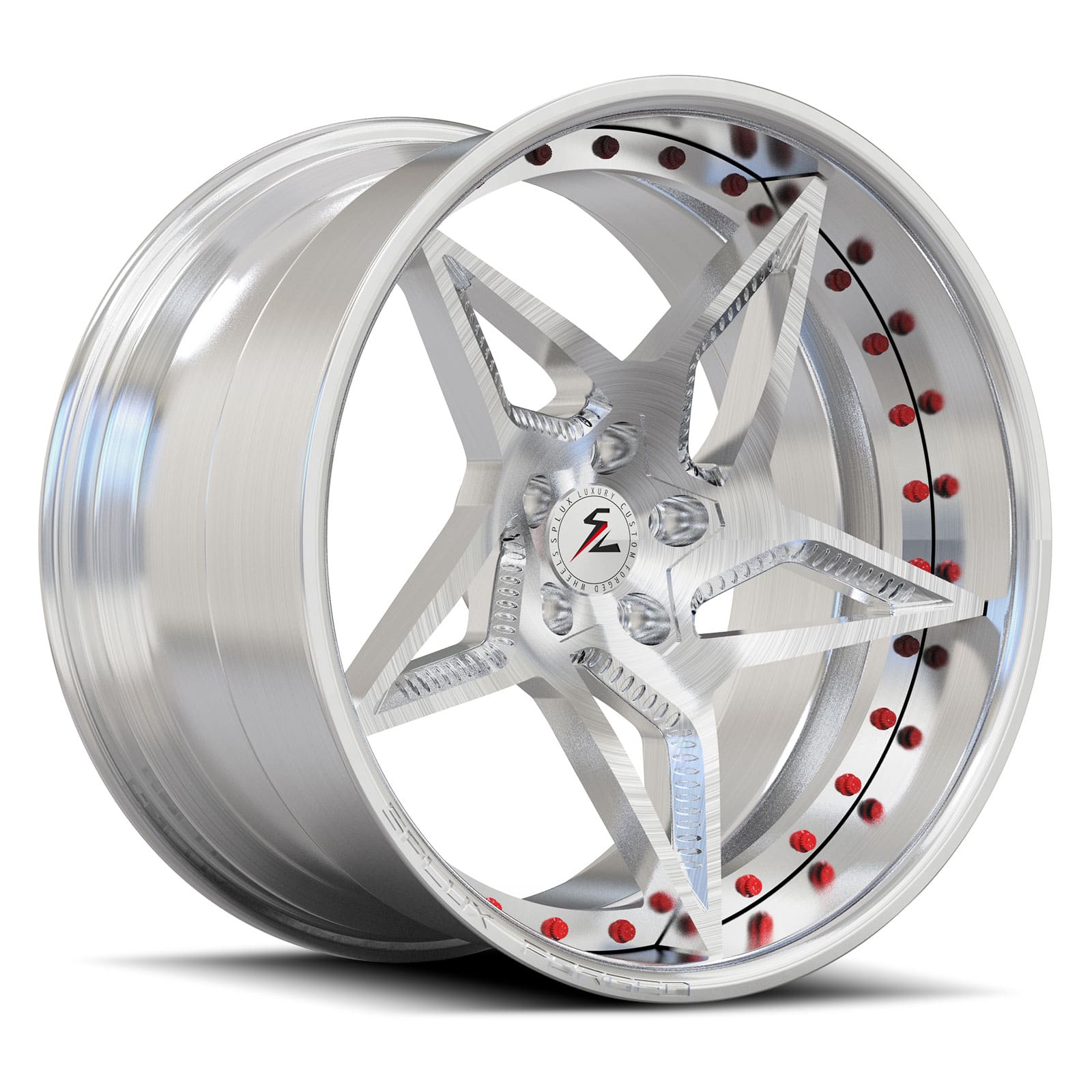 SD-25 brushed forged wheels for Oldsmobile Cutlass - deep dish 5-spoke custom alloys
