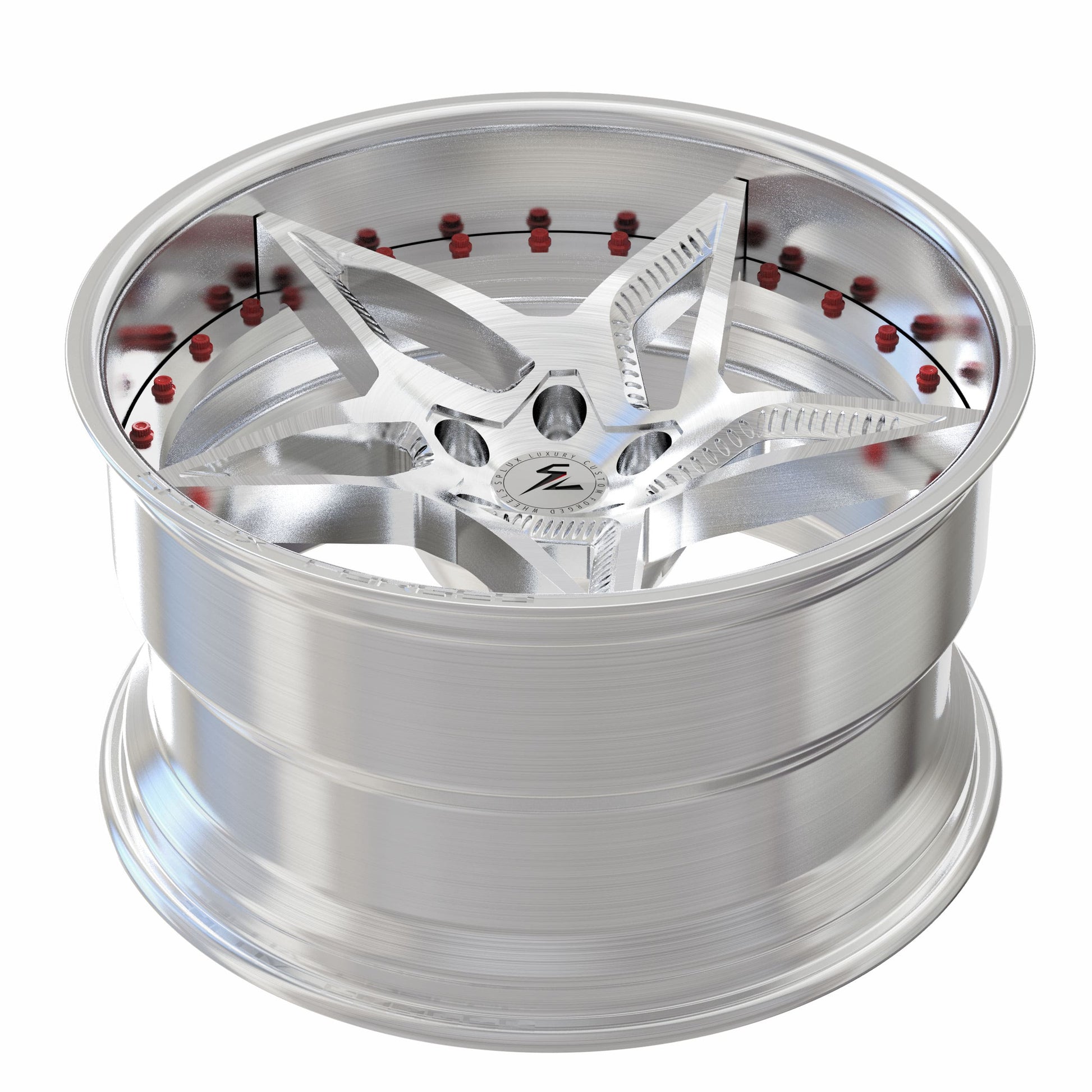 SD-25 brushed forged deep dish wheels - 5-spoke aftermarket alloys