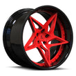 SD-25 piano black gloss red forged wheels for the Cutlass - deep dish 5-spoke rims