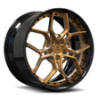 SD-28 brushed gold black forged wheels for GMC S-15 Jimmy - deep dish 5-spoke rims