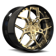 SD-28 polished frozen gold black forged wheels for GMC S-15 Jimmy - deep dish aftermarket wheels