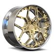 SD-28 polished frozen gold chrome forged wheels for 1987 GMC S-15 Jimmy - deep dish rims