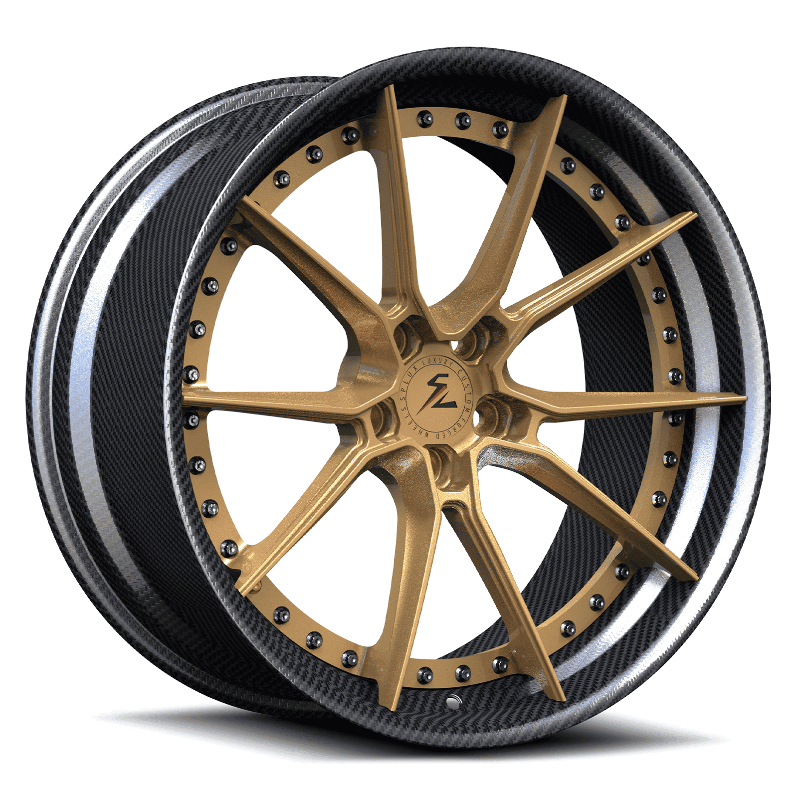 Bronze wheels 19 5x112, fitting a Porsche, with a sleek matte finish and lightweight performance.