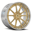 SF-03 forged 2-piece flat spoke custom wheels for Bentley Continental GT V8 — front face view