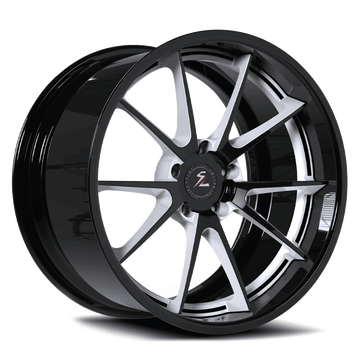 two piece forged wheels with black and white.custom aftermarket rims for any vehicle.