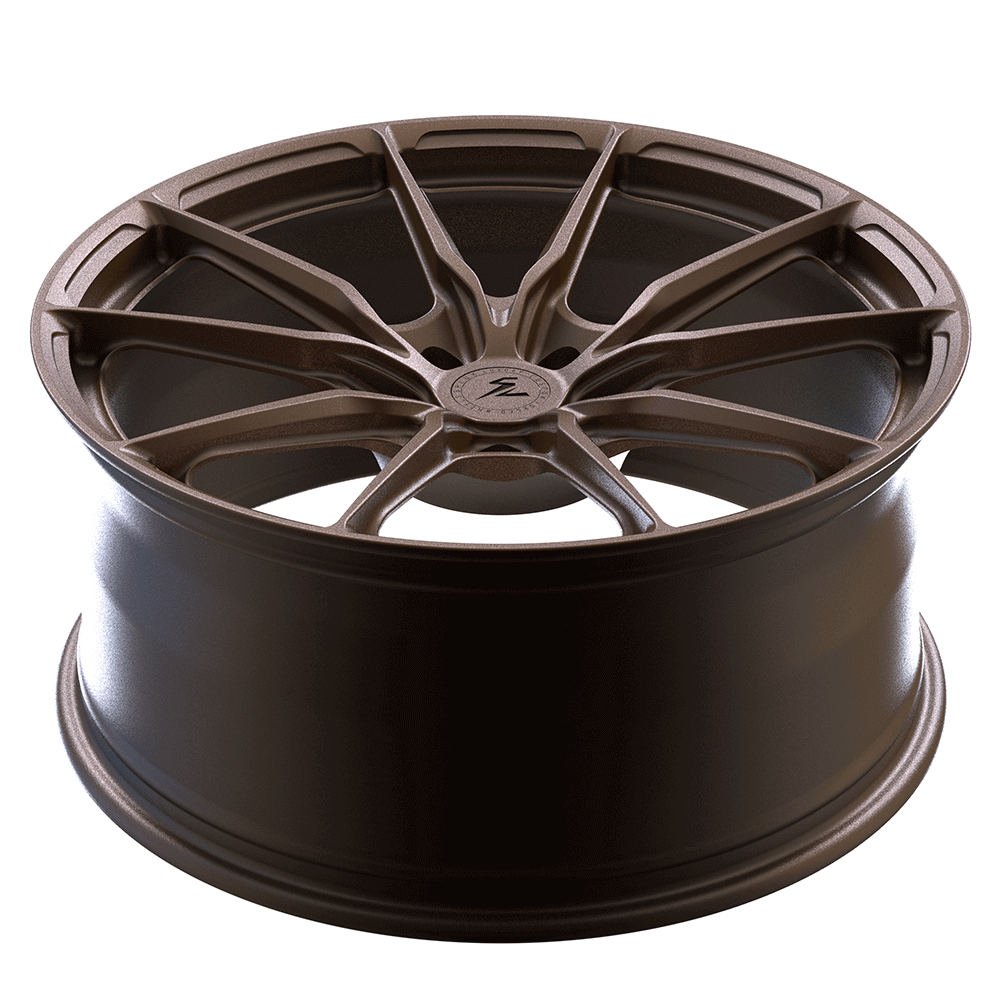 Bronze custom forged monoblock 20-inch rims by Splux SF-06 for Tesla Model S, super lightweight aftermarket wheels.