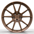 Splux SF-06 19-inch black rims for Tesla Model S, custom forged monoblock, super lightweight bronze aftermarket design.