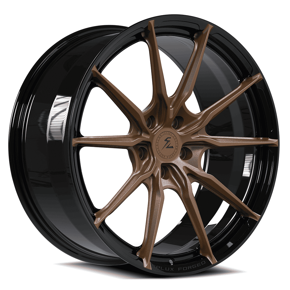 Bronze matte wheels, 5x100 bolt pattern, perfect for a Honda S2000, featuring a custom forged 2-piece design.