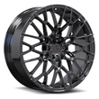 SF-10 6-Lug black chrome forged monoblock multi-spoke wheels for GMC Denali — spoke detail