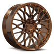 SF-10 6-Lug polished copper forged monoblock multi-spoke wheels for GMC Denali — front angle