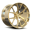 dodge viper rims for sale with h spoke. polished frozen gold finish custom forged monoblock wheels.
