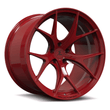 SL-01 brushed with red stripe forged wheels for Cadillac - super lightweight custom wheels