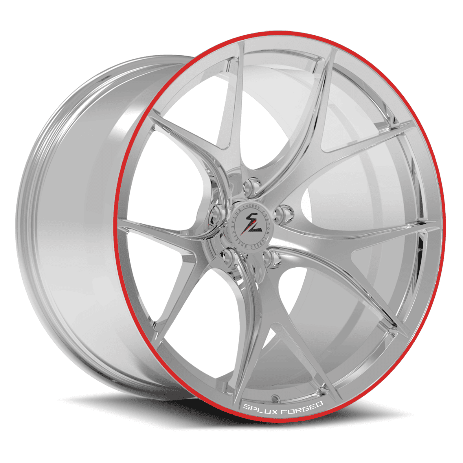 SL-01 red polished forged wheels for Cadillac - custom lightweight alloys