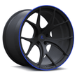 SL-01 satin black with blue stripe forged wheels for Cadillac - aftermarket alloys