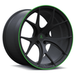 SL-01 satin black with green stripe forged wheels for 2019 Mercedes-AMG E53 - lightweight custom rims