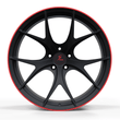 SL-01 satin black forged wheels for Corvette ZR1 - deep dish aftermarket rims