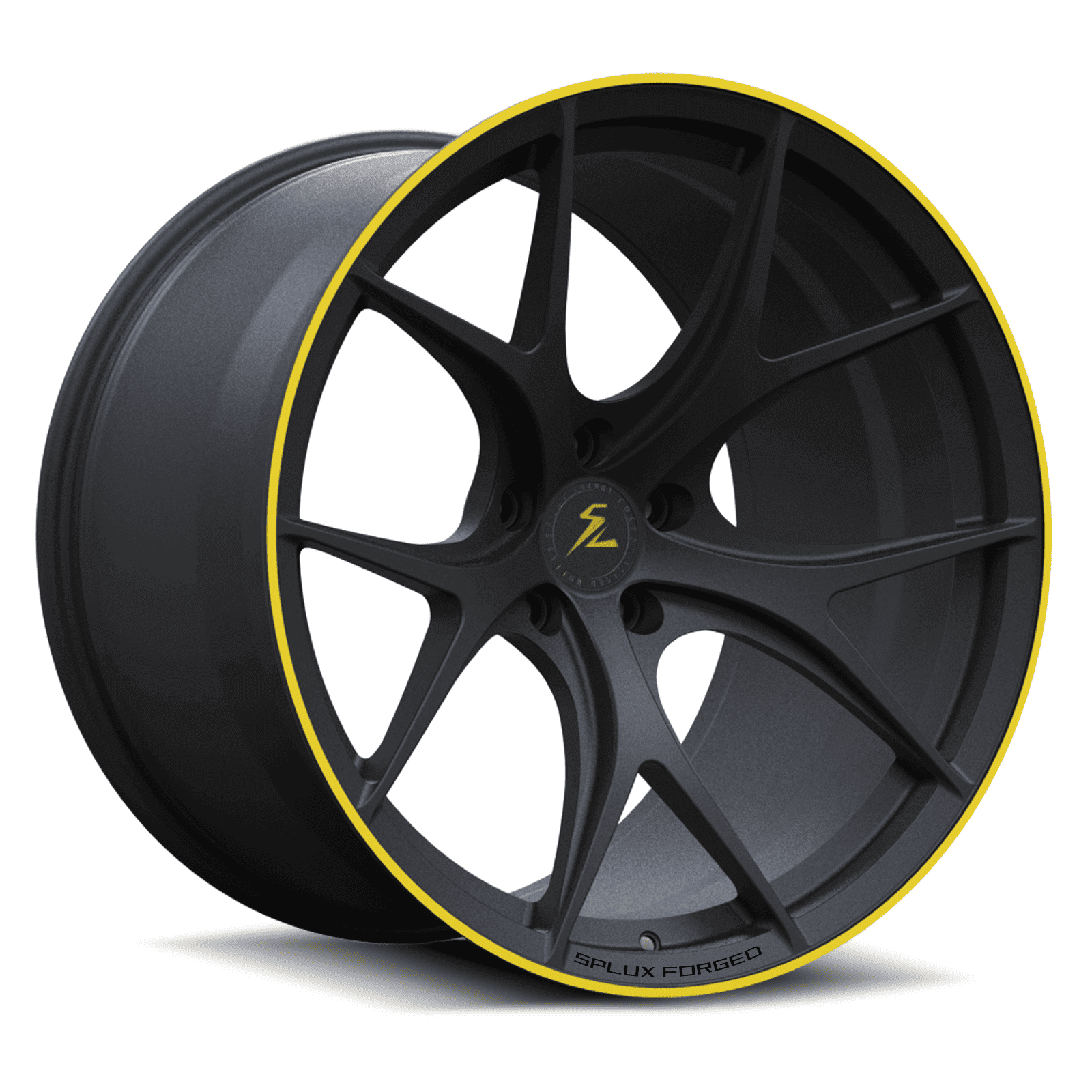 SL-01 satin black with yellow stripe forged wheels for Durango - aftermarket alloys