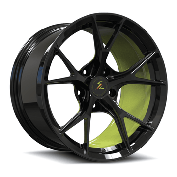 SL-03R accelerate yellow black forged wheels for 2026 BMW M5 - y-spoke