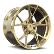 SL-03R black polish frozen gold forged monoblock super lightweight rims for Mercedes-AMG CLA 45 S 4MATIC+ — spoke closeup
