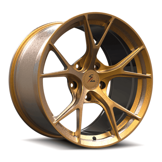 SL-03R black transparent dark gold forged wheels for BMW M5 - 1-piece