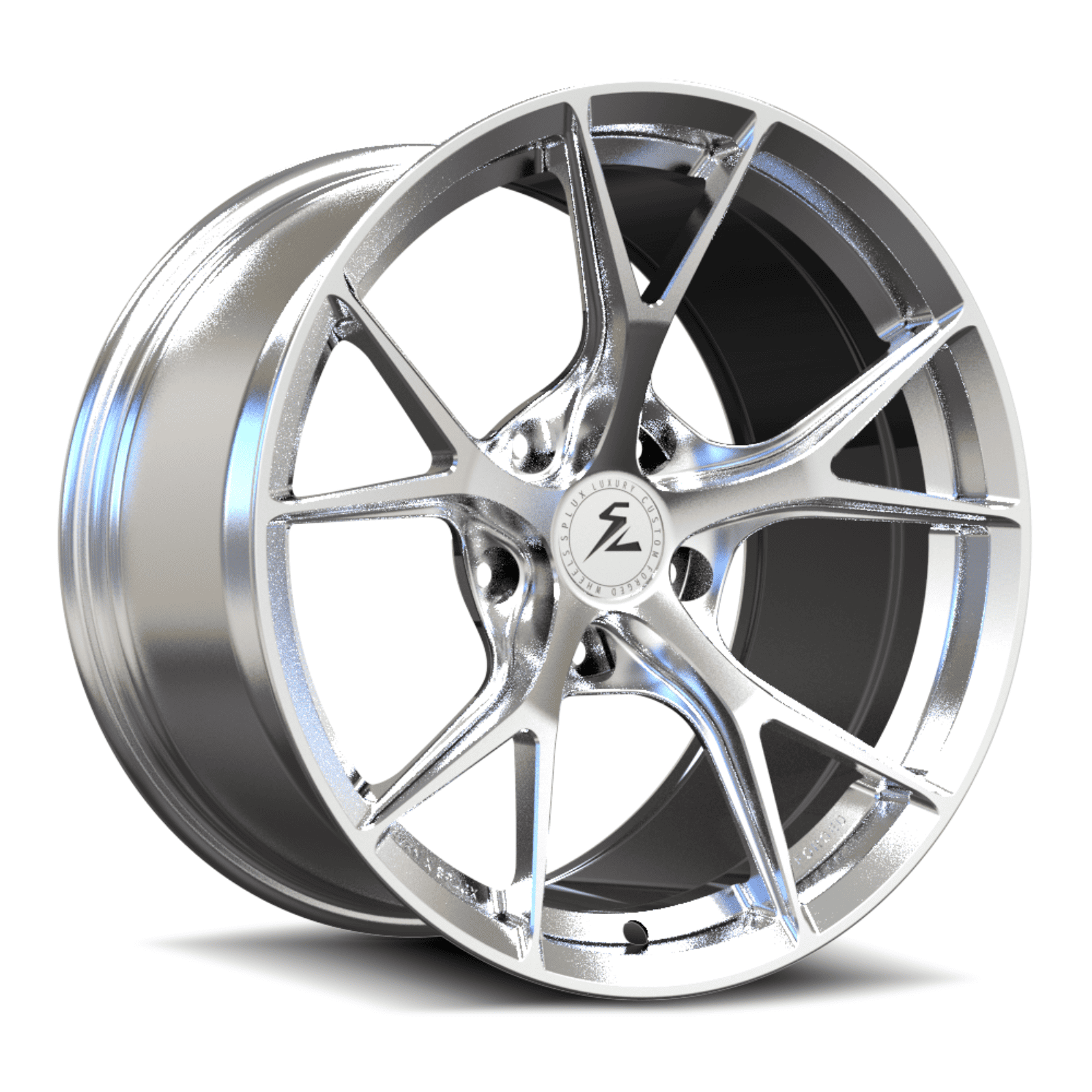 SL-03R polish black forged monoblock super lightweight rims for Mercedes-AMG CLA 45 S 4MATIC+ — face view
