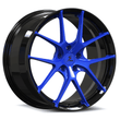 SL-04 black ocean blue forged wheels for 2017 Corvette - lightweight aftermarket rims