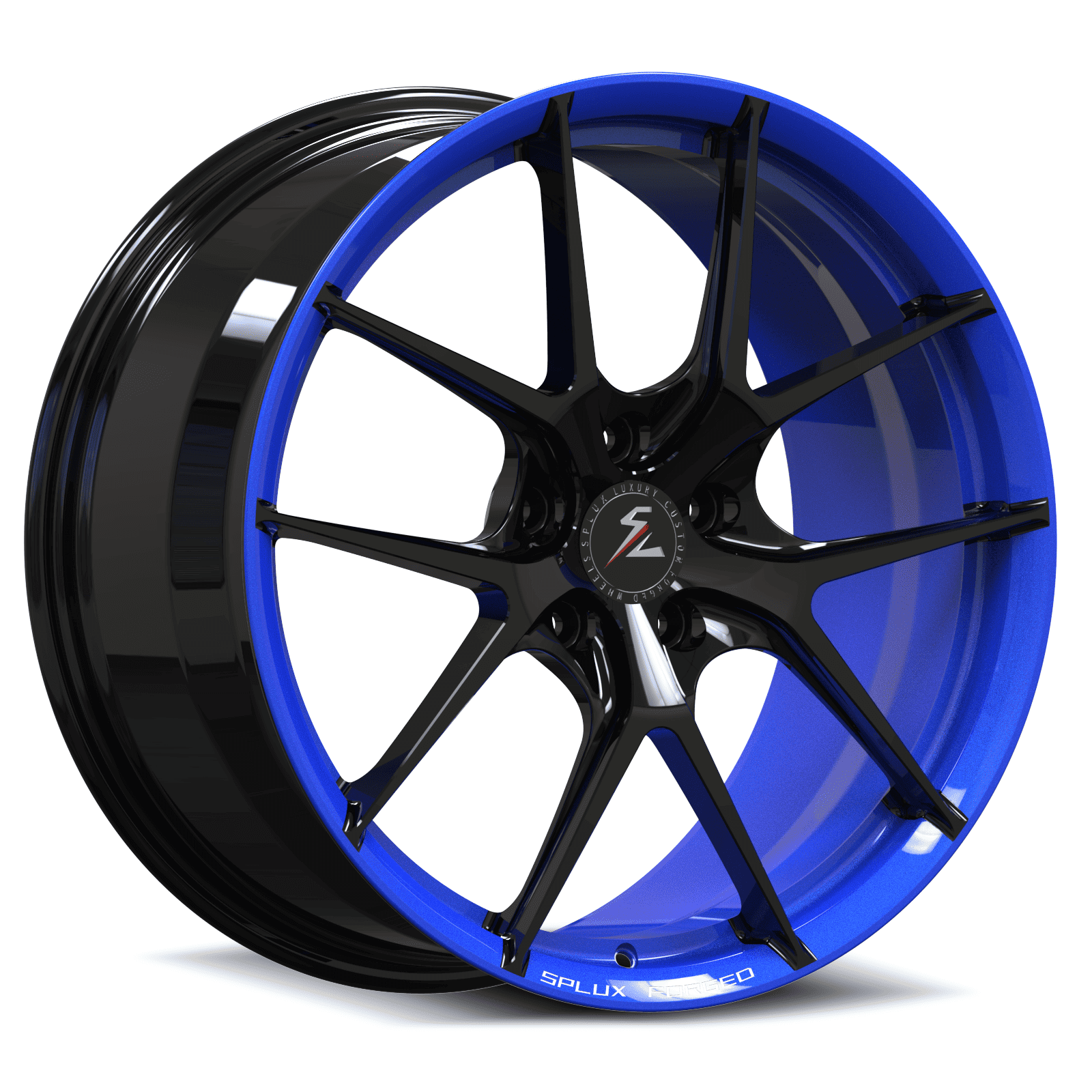 SL-04 black ocean blue forged wheels for Corvette C7 Grand Sport - lightweight wheels