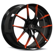 SL-04 black orange forged wheels for 2017 Corvette C7 Grand Sport - aftermarket rims