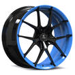 SL-04 black rapid blue forged wheels for 2017 Corvette - lightweight alloys