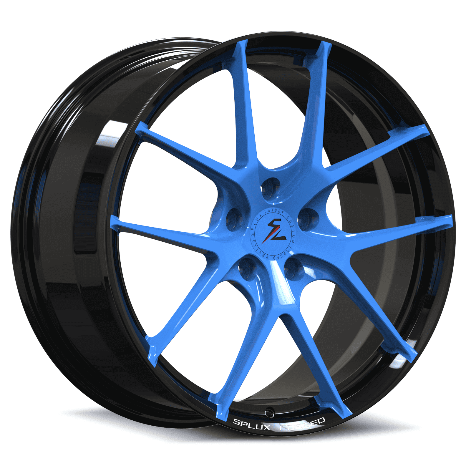 SL-04 black rapid blue forged wheels for 2017 Chevrolet Corvette - lightweight wheels