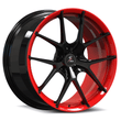 SL-04 black red forged wheels for 2017 Chevrolet Corvette - track racing rims