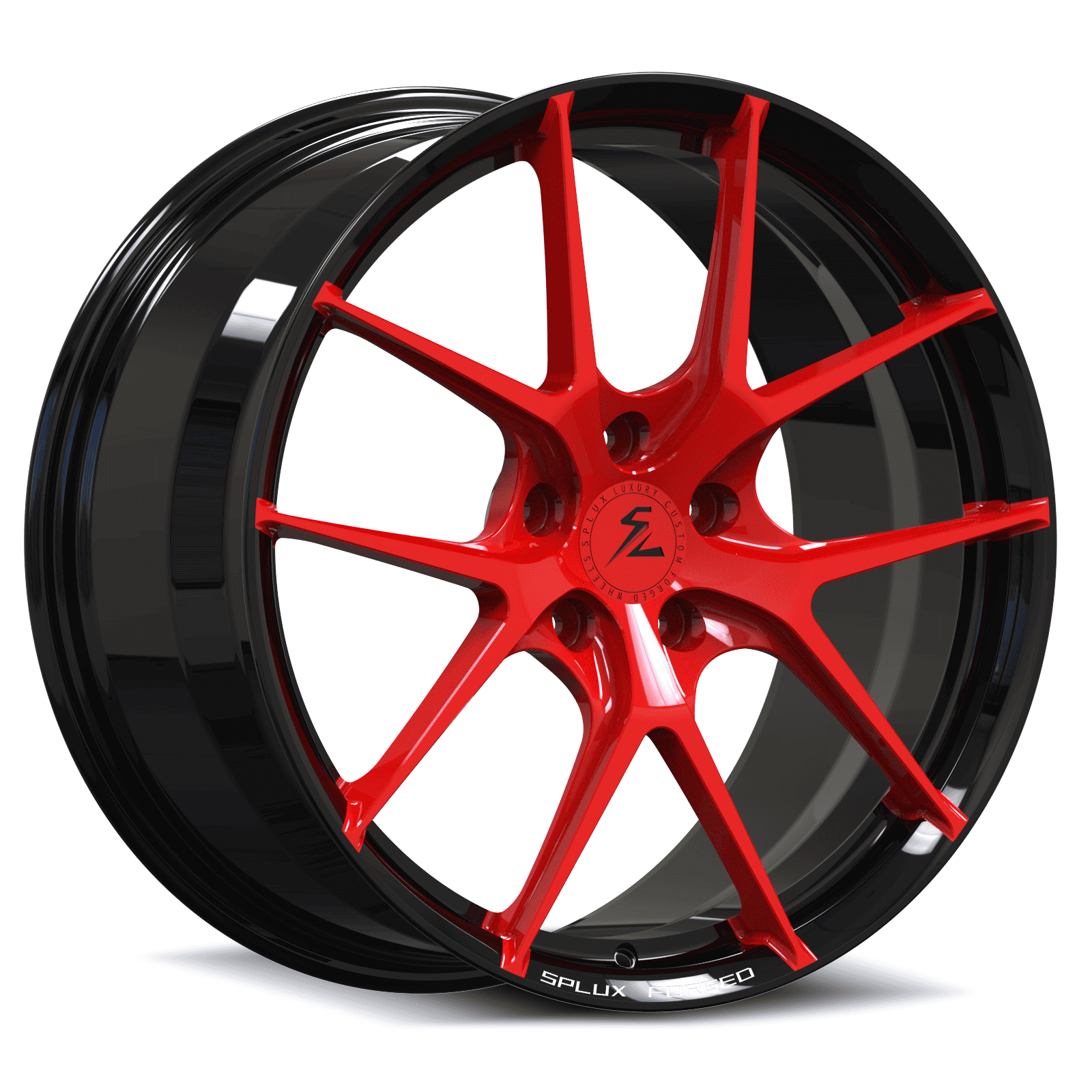 SL-04 black red forged wheels for Chevrolet Corvette C7 Grand Sport - aftermarket wheels