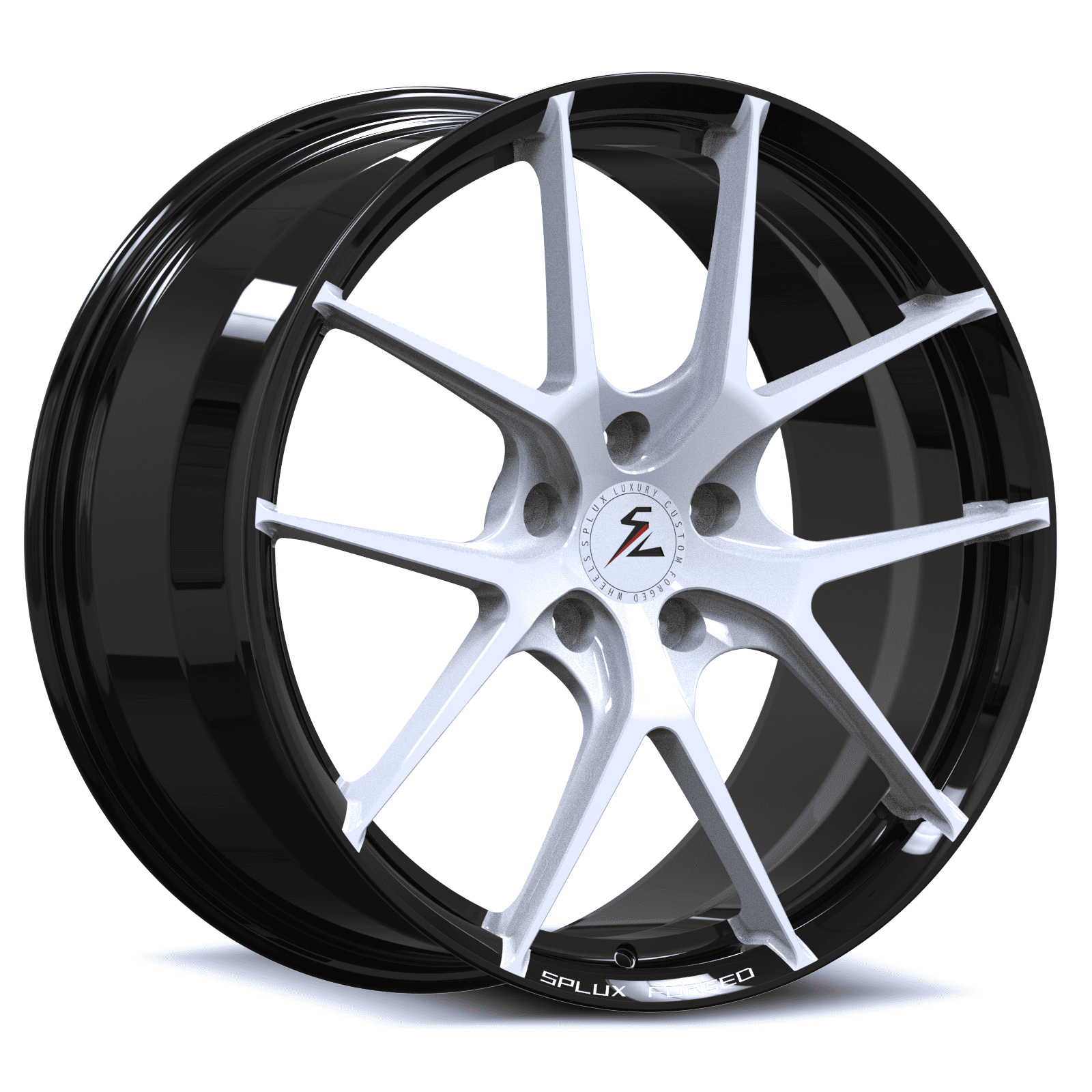 SL-04 black white forged wheels for Corvette C7 Grand Sport - custom rims
