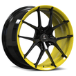 SL-04 black yellow forged wheels for Corvette C7 Grand Sport - custom wheels