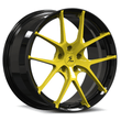 SL-04 black yellow forged wheels for 2017 Corvette C7 Grand Sport - y-spoke rims