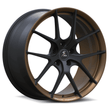SL-04 satin black matte bronze forged wheels for 2017 Chevrolet Corvette C7 Grand Sport - lightweight rims